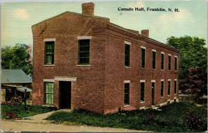 Postcard Canado Hall in Franklin, New Hampshire~137781