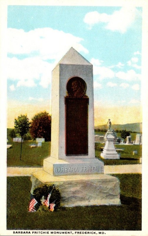 Maryland Frederick Barbara Fritchie Monument Curteich