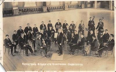 RPPC Schuster's Students Symphony Orchestra Salt Lake City 1914 Vintage Postcard 