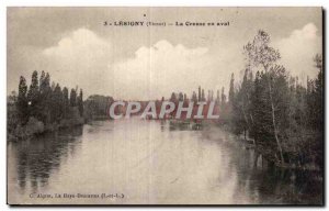 Old Postcard Lesigny (Vienne) La Creuse downstream
