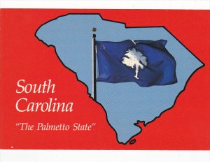 Greetings From South Carolina with Flag