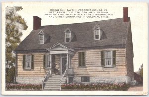 Rising Sun Tavern Fredericksburg VA Colonial History George Washington Postcard