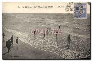 Postcard Old St Trojan les Bains La Grande Plage Ile d Oleron