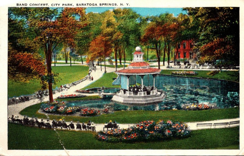 New York Saratoga Springs City Park Band Concert 1931