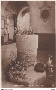 RP; Beerhurst Church, UK, 1940s; The Font; TUCK