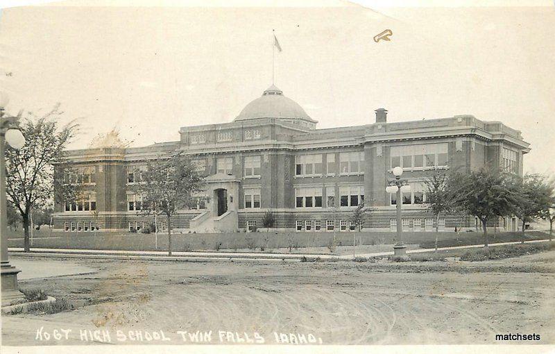 1920s Andrews Twin Falls Idaho High School RPPC real photo postcard 9326