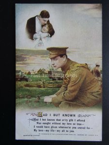 HAD I BUT KNOWN - WW1 Bamforth Song Cards set of 2 No 4986 