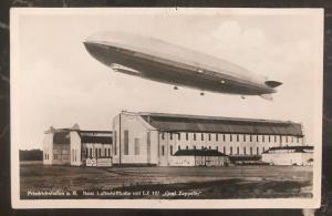Mint RPPC Postcard Graf Zeppelin LZ 127 New Airship Hall