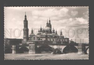 089005 SPAIN Zaragoza Stone bridge & shrine of El Pilar Old PC