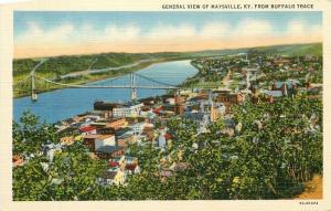 KY, Maysville, Kentucky, General View, From Buffalo Trace, Curteich No. 7A-H1374