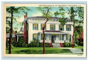 C.1910 1st White House Of Confederacy Montgomery, AL Vintage Postcard F96