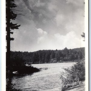 c1940s Hamilton County NY RPPC Upper Browns Tract Ponds Raquette Lake Photo A211