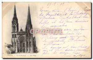 Old Postcard Chartres The Cathedral