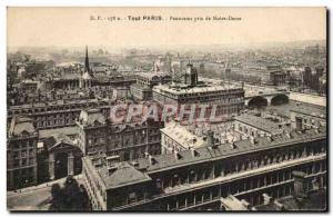 Paris Old Postcard Panorama taken from Notre Dame