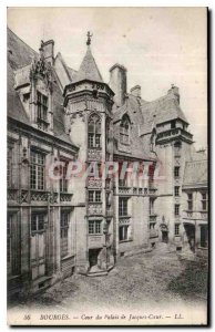 Old Postcard Bourges Court of Jacques Coeur Palace