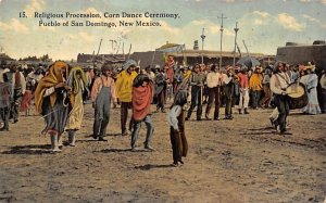 Religious Procession, Corn Dance Ceremony Pueblo of San Domingo, New Mexico N...