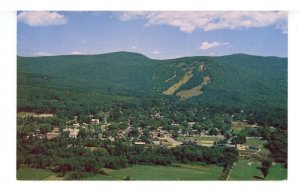 NH - North Conway. Aerial View of Village & Mt. Cranmore