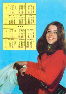 Romanian actress Olimpia Panciu calendar postcard 