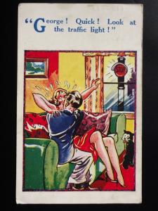 Kissing Theme: GEORGE! QUICK! LOOK RED TRAFFIC LIGHTS c1938 by H.B.Ltd 4740