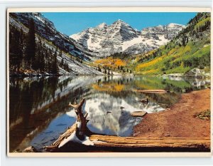 Postcard Maroon Bells Peaks, Colorado