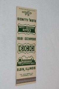 Elgin Country Club Elgin Illinois 20 Strike Matchbook Cover