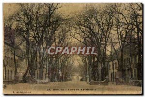 Old Postcard Moulins course of the Prefecture