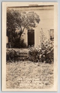 Haverhill MA Whittier Homestead Front Door RPPC Real Photo Postcard V26