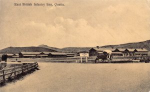 L523 Pakistan East British Infantry line Quetta vintage postcard