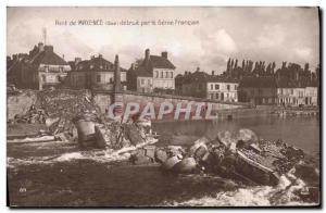 Old Postcard Militaria Bridge Maxentius destroyed by the French Genie