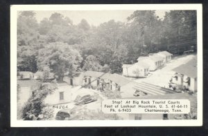 CHATTANOOGA TENNESSEE BIG ROCK TOURIST COURTS VINTAGE ADVERTISING POSTCARD