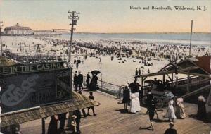 New Jersey Beach and Boardwalk 1910 Curteich