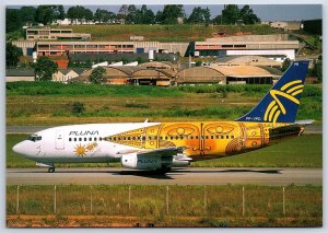 Airplane Postcard PLUNA Uruguay Airlines Boeing 737-2Q8 PP-VPD at Sao Paulo EA2