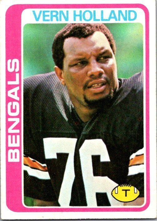 1978 Topps Football Card Vern Holland Cincinnati Bengals sk7037