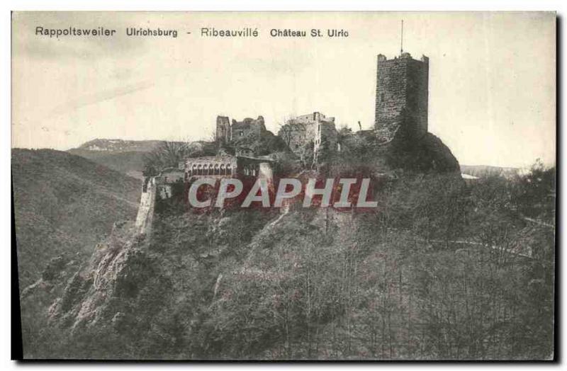 Old Postcard Ribeauville Chateau St Ulric