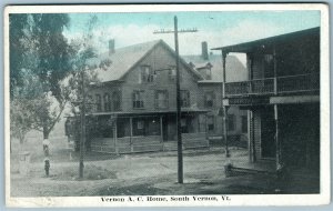 SOUTH VERNON VT VERNON A.C. HOME ANTIQUE POSTCARD