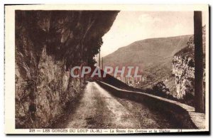 Old Postcard Gourdon Gorges Du Loup Route des Gorges and the viaduct