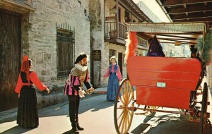 Historical Street Scene  Oldest City St. Augustine Florida FL Vintage Postcard