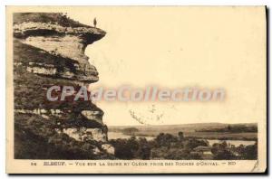 Postcard Old Elbeuf Seine View Cleon and taking Roches Orival