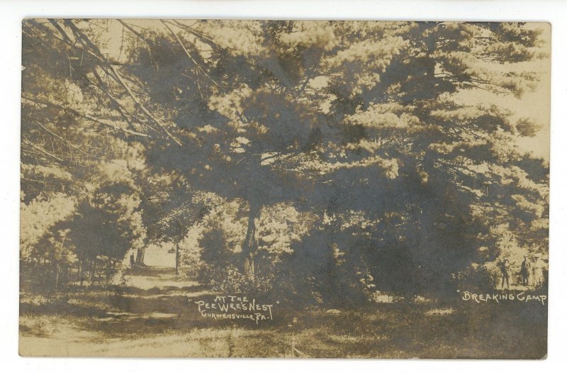 PA - Curwensville. Breaking Camp at the Pee Wee's Nest   *RPPC