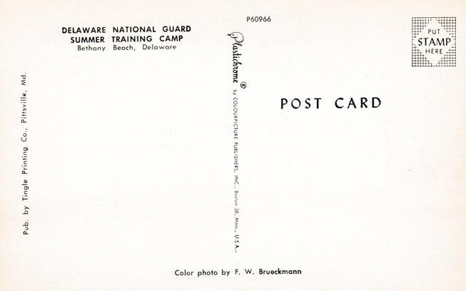 Greetings from Bethany Beach DE, Delaware - National Guard Training Station