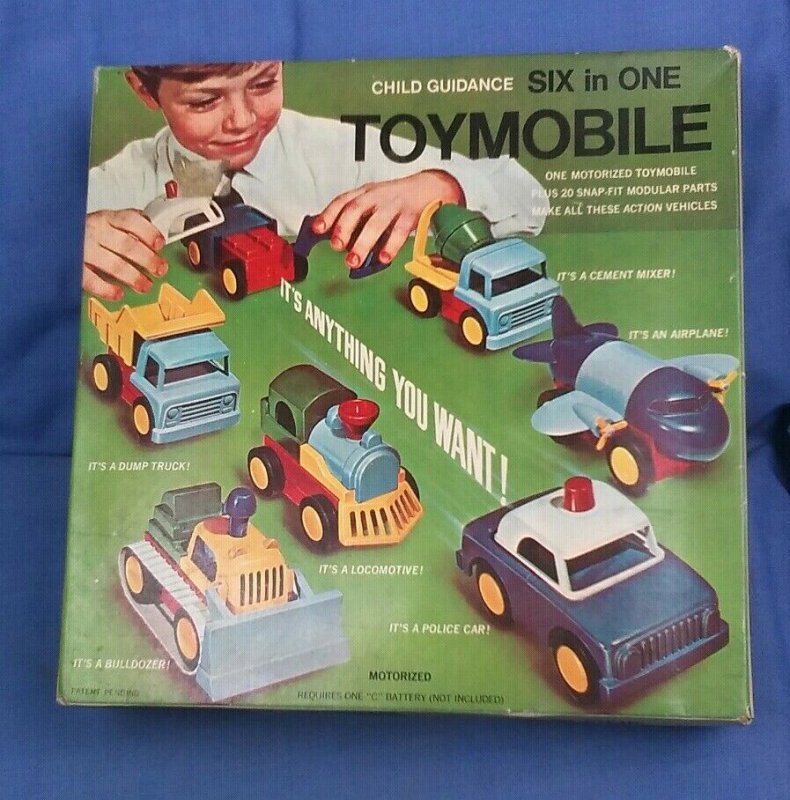 Vintage Child Guidance 6 In 1 Toymobile In Original Box Motorised Vehicle Set