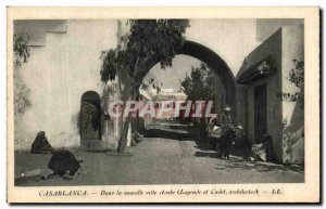 Old Postcard Casablanca In the New Town Arabic