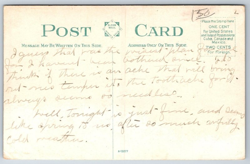 Farming~Threshing His First Grain Crop W/ Home Made Thresher~Vintage Postcard