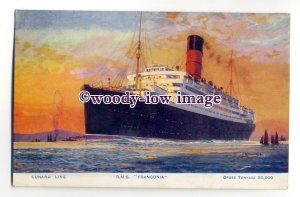 LS0659 - Cunard Line Liner - Franconia - artist Odin Rosenvinge postcard