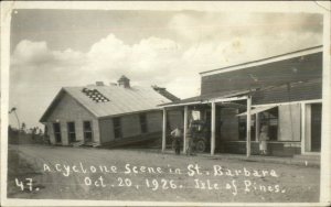 Isle of Pines St. Barbara Cuba Cyclone Tornado Damage 1926 Real Photo Postcard