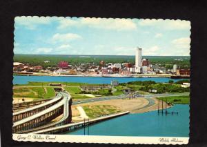 AL George C Wallace Tunnel Highway Hwy River Mobile Alabama Postcard