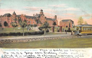 Lynchburg Virginia RM College for Women Trolley Tuck Postcard AA67292