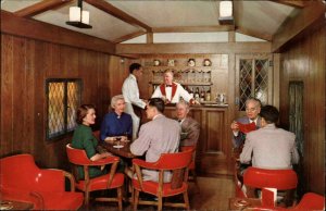 city of Denver Streamliner Train Dining Car Interior Vintage Postcard