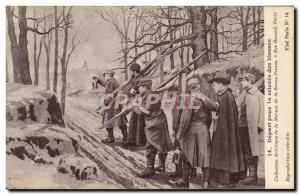 Postcard Old Sante Army Departure for the raised wounded Red Cross