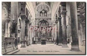 Italy Italia Old Postcard Pisa Duomo interno Crociera di S. Ranieri